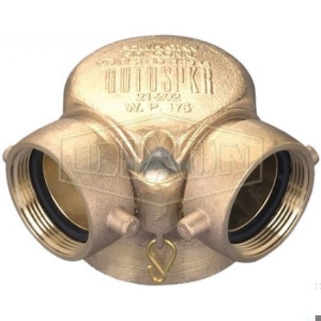 Dixon Single Clapper Bottom Outlet, 4 x 2-1/2 x 2-1/2 in, FNPT x Female NST Connection, Cast Brass, Import 90ISCS4025F